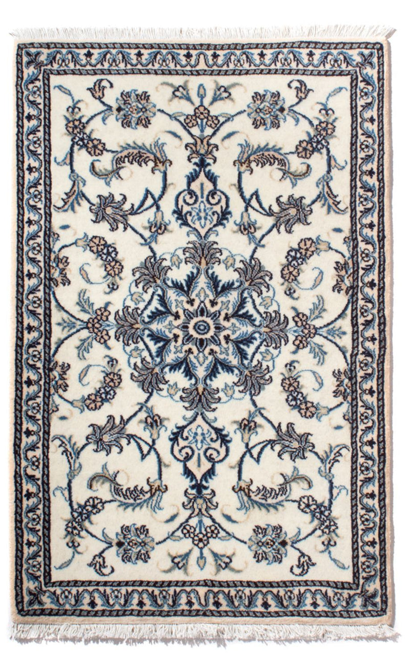 Tapis persan - Nain - 139 x 88 cm - crème