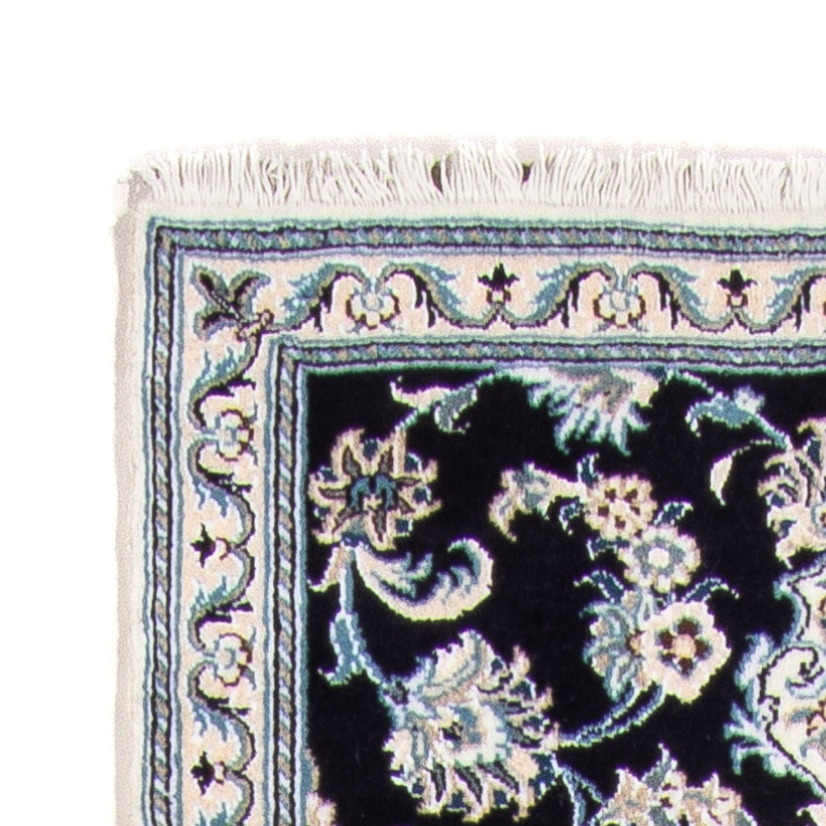 Tapis de couloir Tapis persan - Nain - 287 x 79 cm - bleu foncé