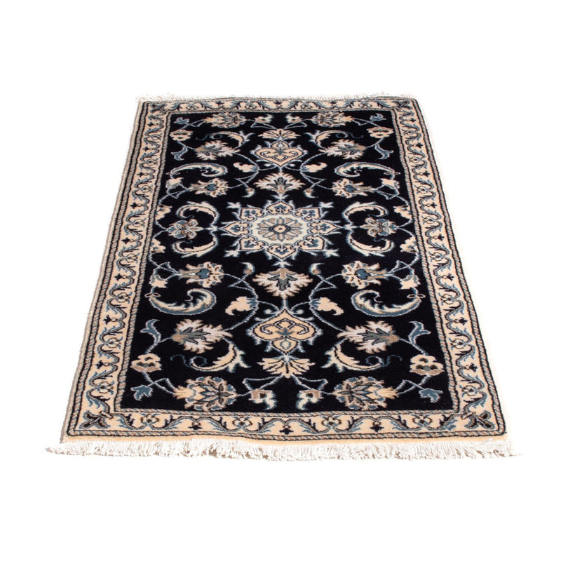 Tapis persan - Nain - 143 x 69 cm - bleu foncé
