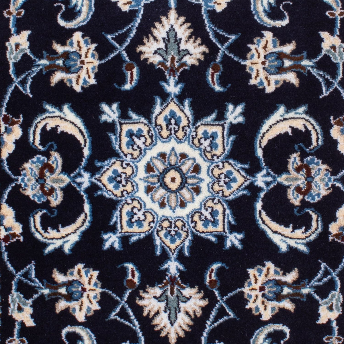 Tapis persan - Nain - 140 x 68 cm - bleu foncé
