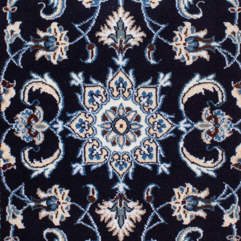 Tapis persan - Nain - 140 x 68 cm - bleu foncé
