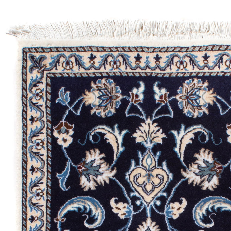 Tapis persan - Nain - 140 x 68 cm - bleu foncé
