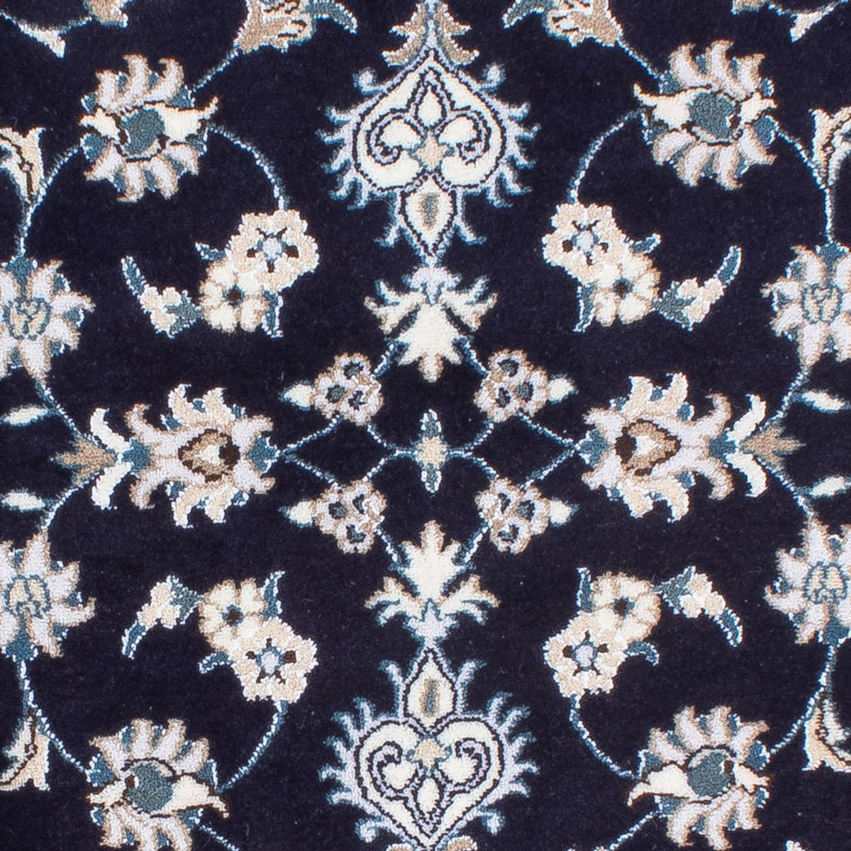 Tapis de couloir Tapis persan - Nain - 202 x 78 cm - bleu foncé