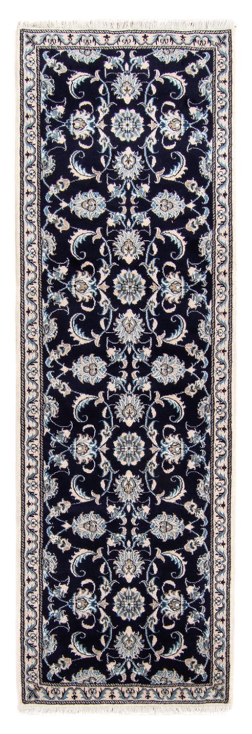 Tapis persan - Nain - 134 x 71 cm - bleu foncé