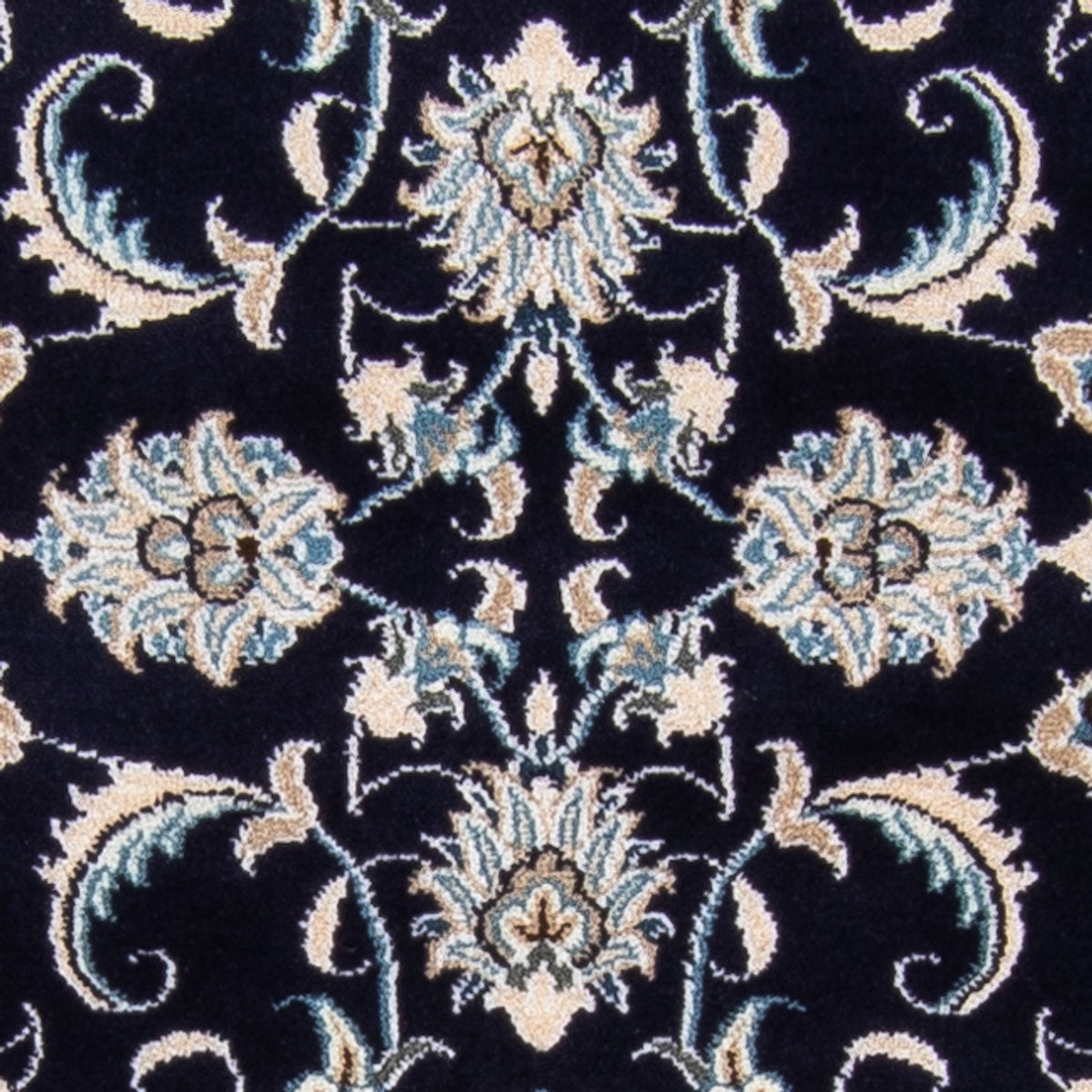 Tapis persan - Nain - 134 x 71 cm - bleu foncé