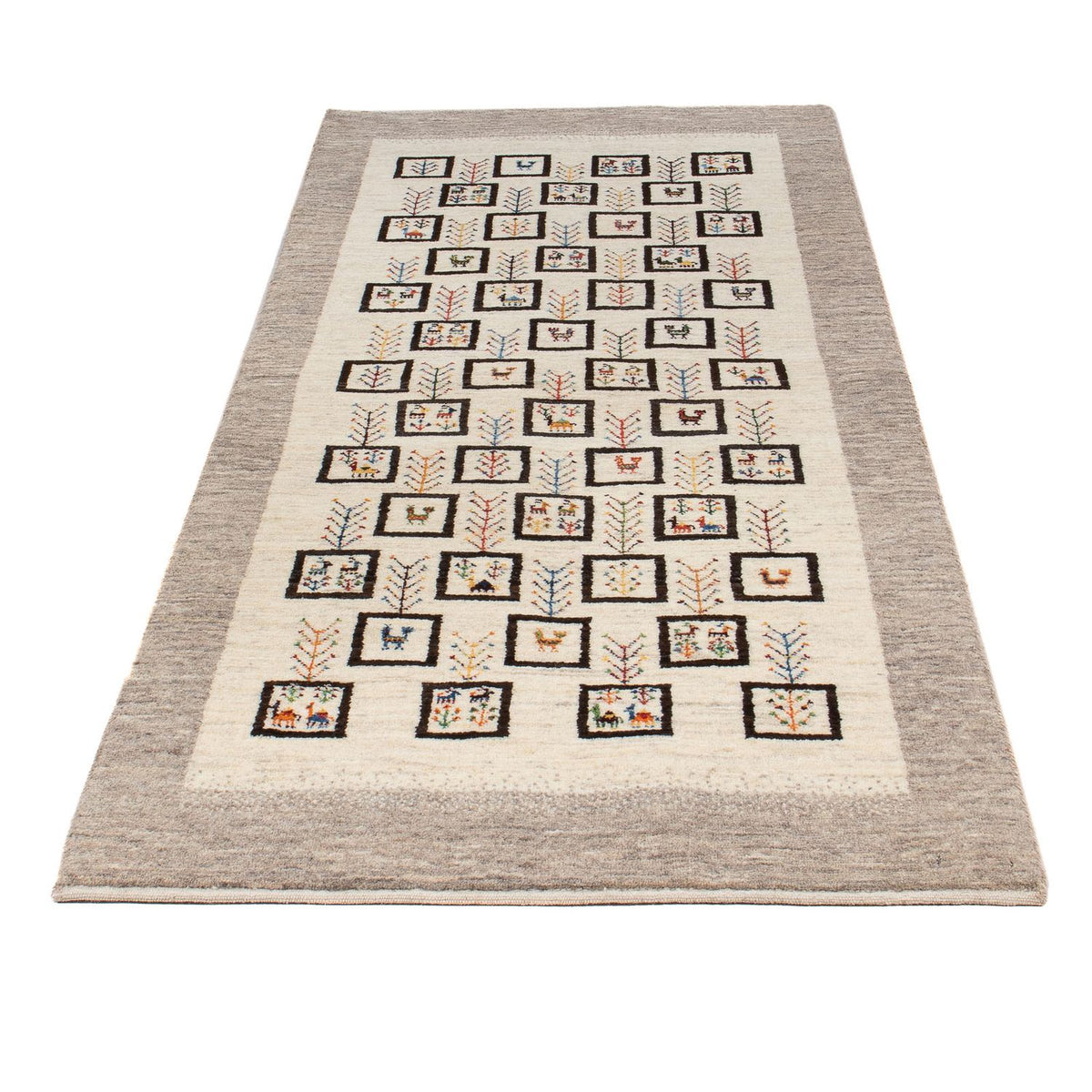 Tapis de couloir Tapis Gabbeh - Loribaft Persan - 199 x 87 cm - naturel