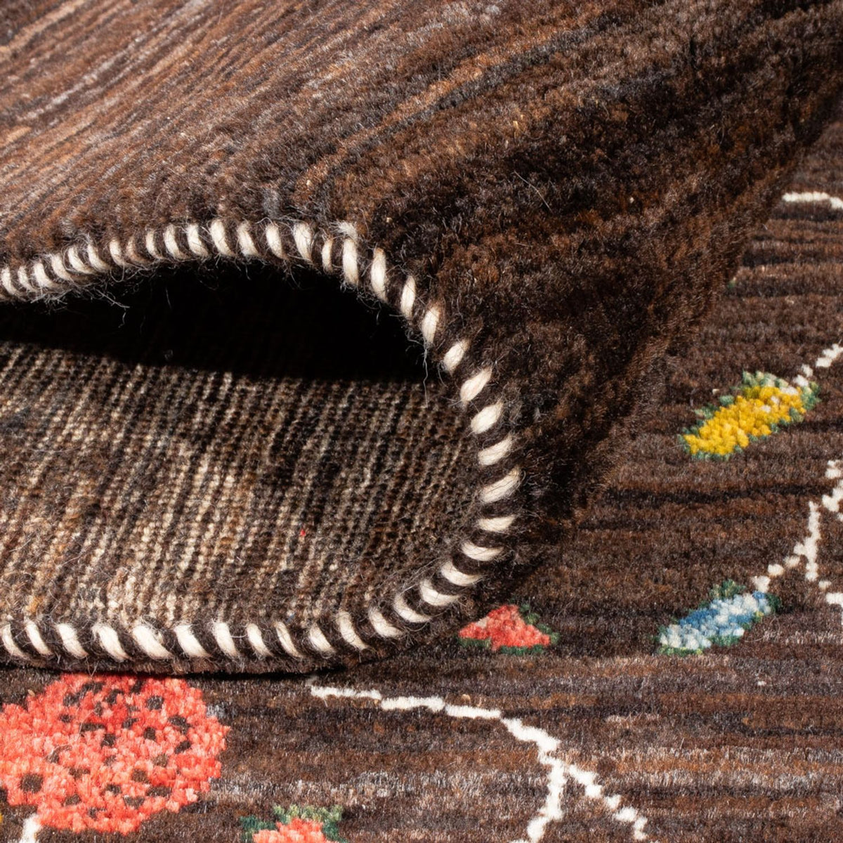 Tapis Gabbeh - Loribaft Persan - 260 x 172 cm - marron
