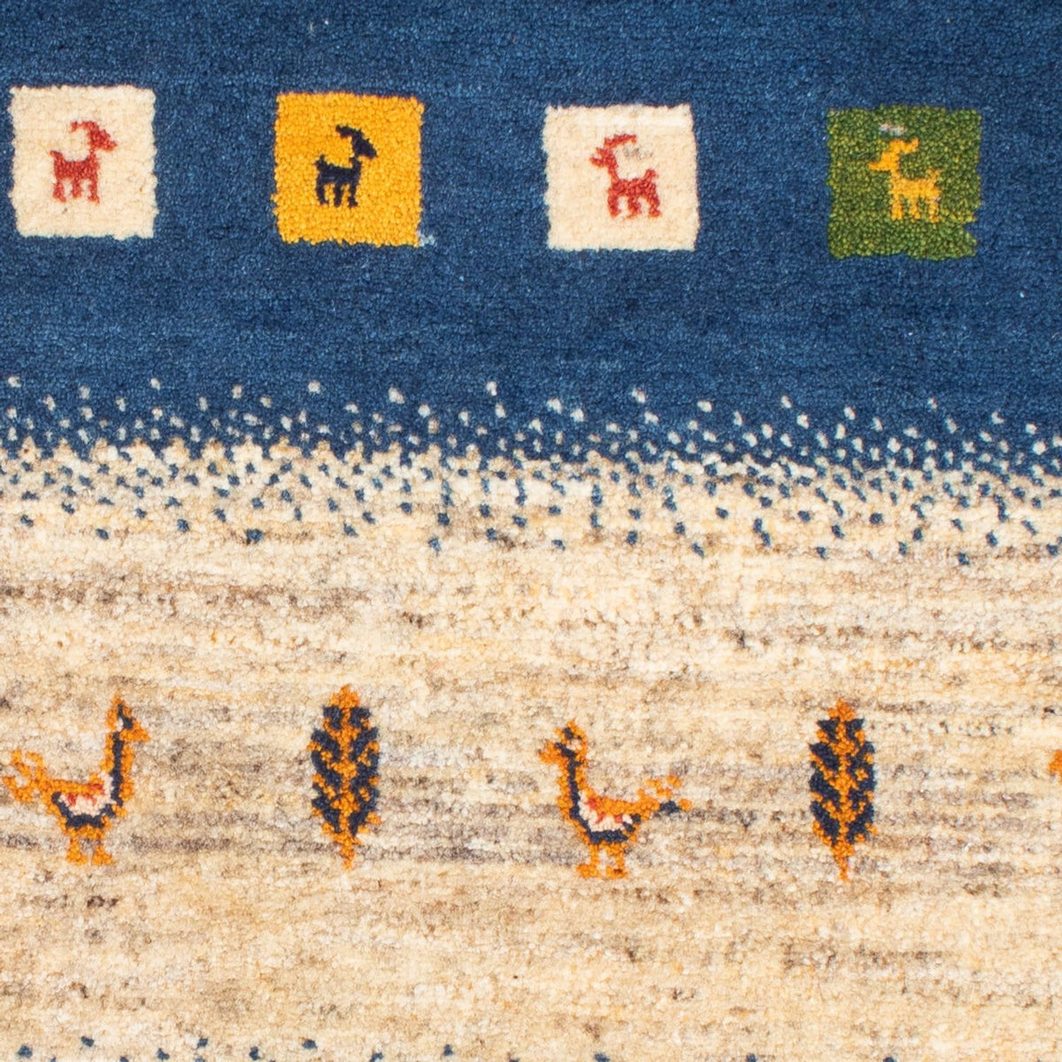 Tapis Gabbeh - Persan - 123 x 85 cm - multicolore