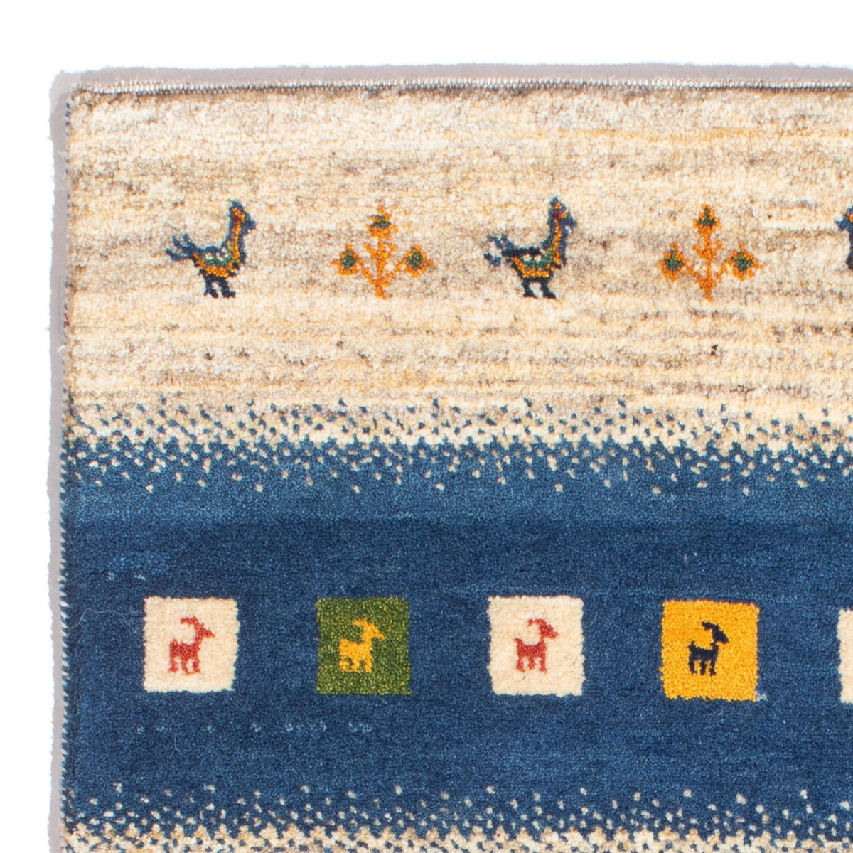 Tapis Gabbeh - Persan - 123 x 85 cm - multicolore