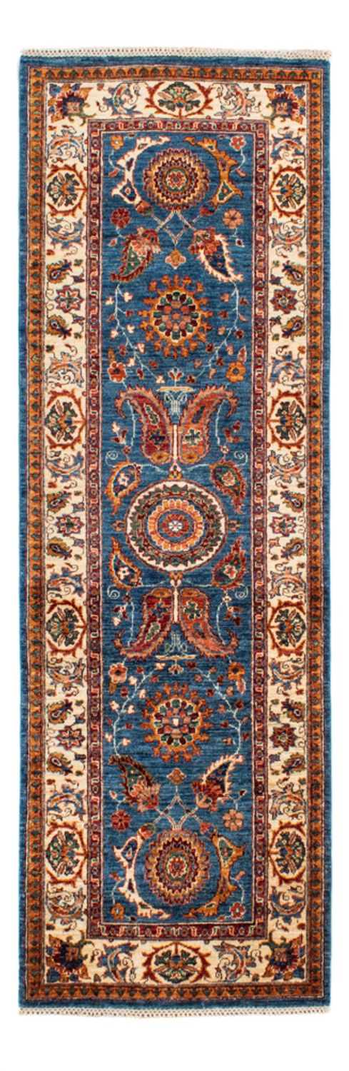 Tapis de couloir Tapis Ziegler - Ariana - 239 x 88 cm - bleu clair