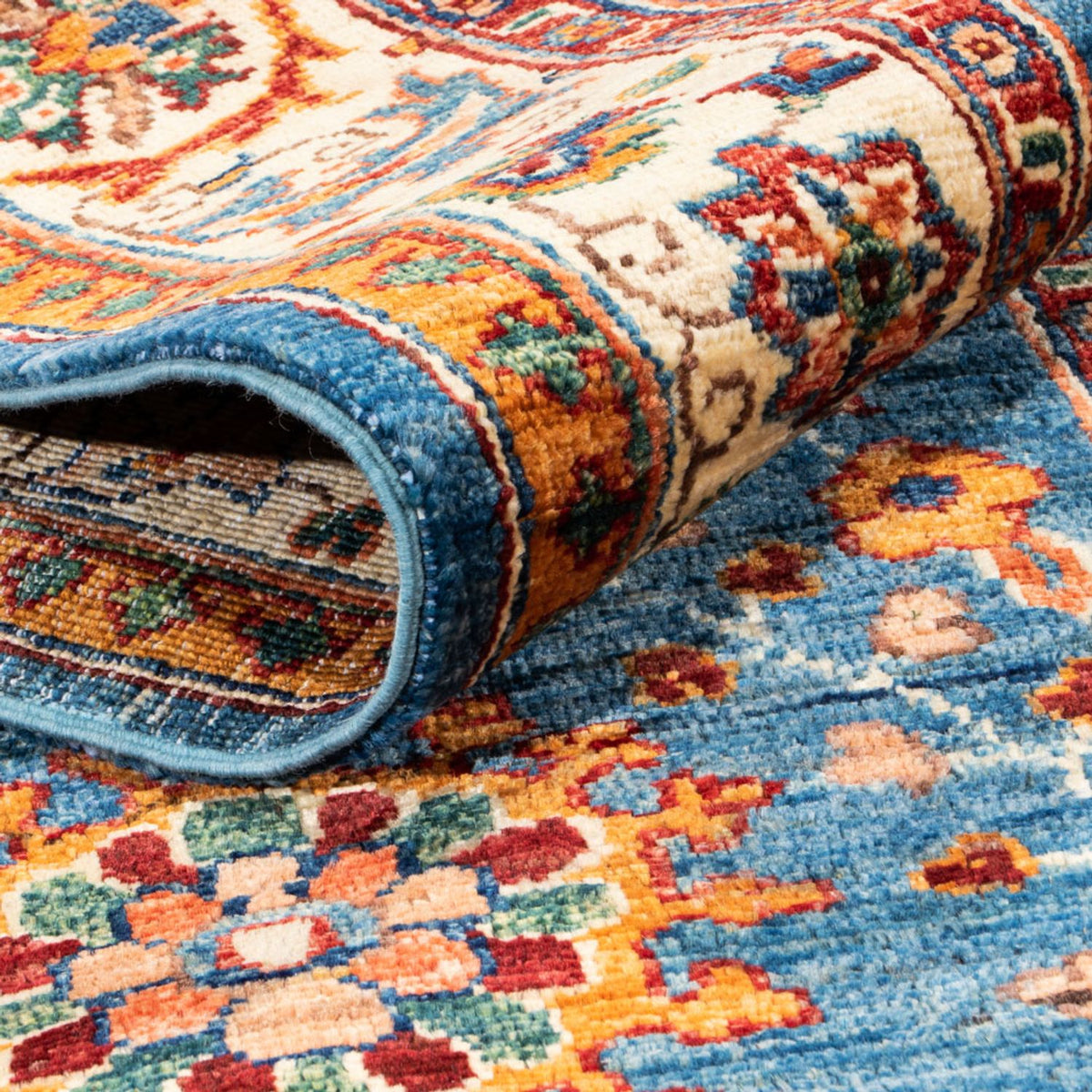 Tapis de couloir Tapis Ziegler - Ariana - 239 x 88 cm - bleu clair