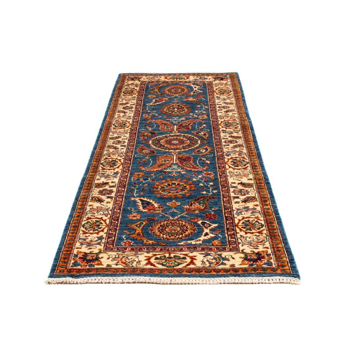 Tapis de couloir Tapis Ziegler - Ariana - 239 x 88 cm - bleu clair