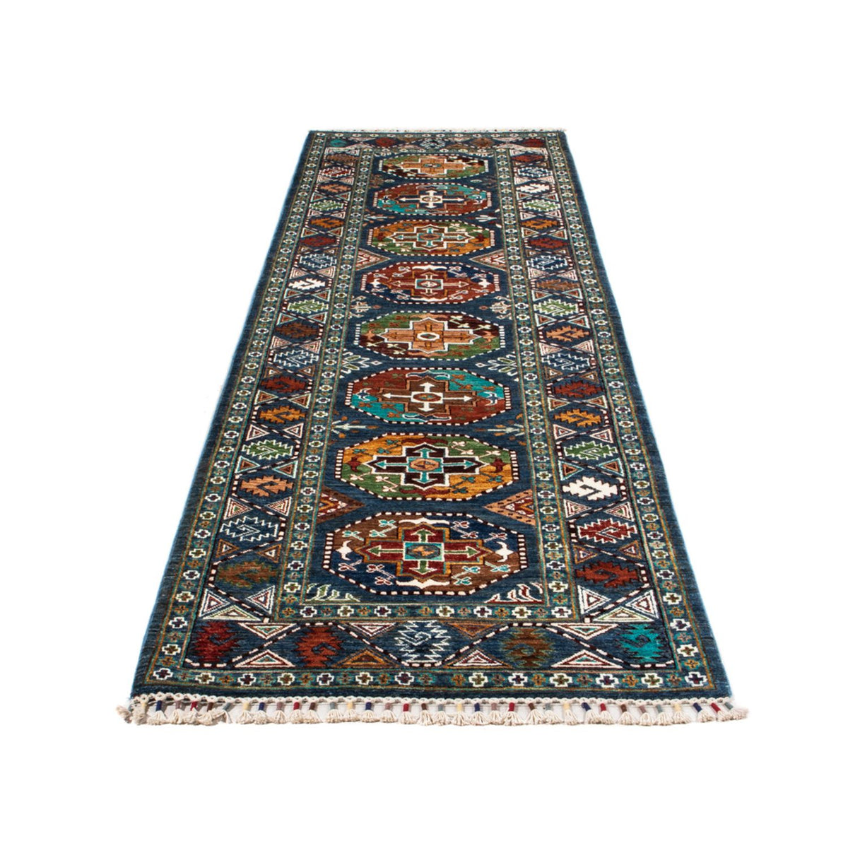 Tapis de couloir Tapis Ziegler - Ariana - 314 x 86 cm - bleu