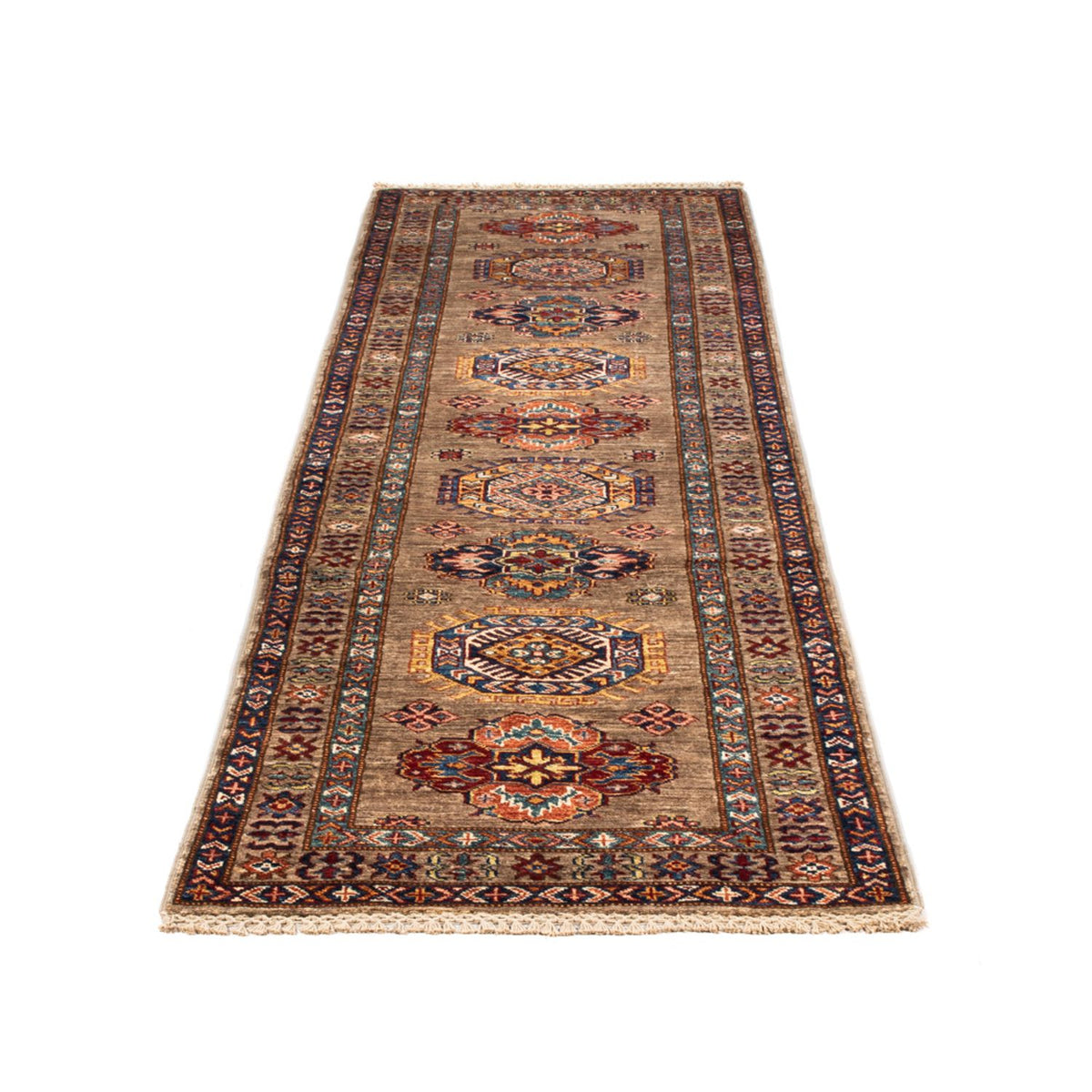 Tapis de couloir Tapis Ziegler - Kazak - 254 x 79 cm - naturel