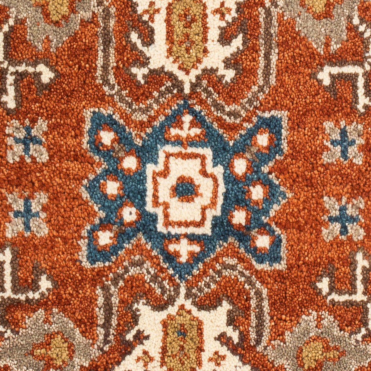 Tapis oriental - 93 x 63 cm - rouille