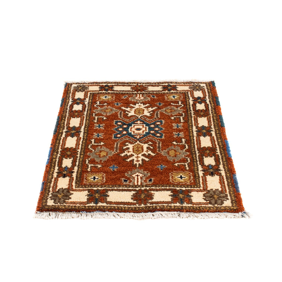 Tapis oriental - 93 x 63 cm - rouille