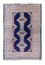 Tapis Turkaman - 88 x 62 cm - bleu
