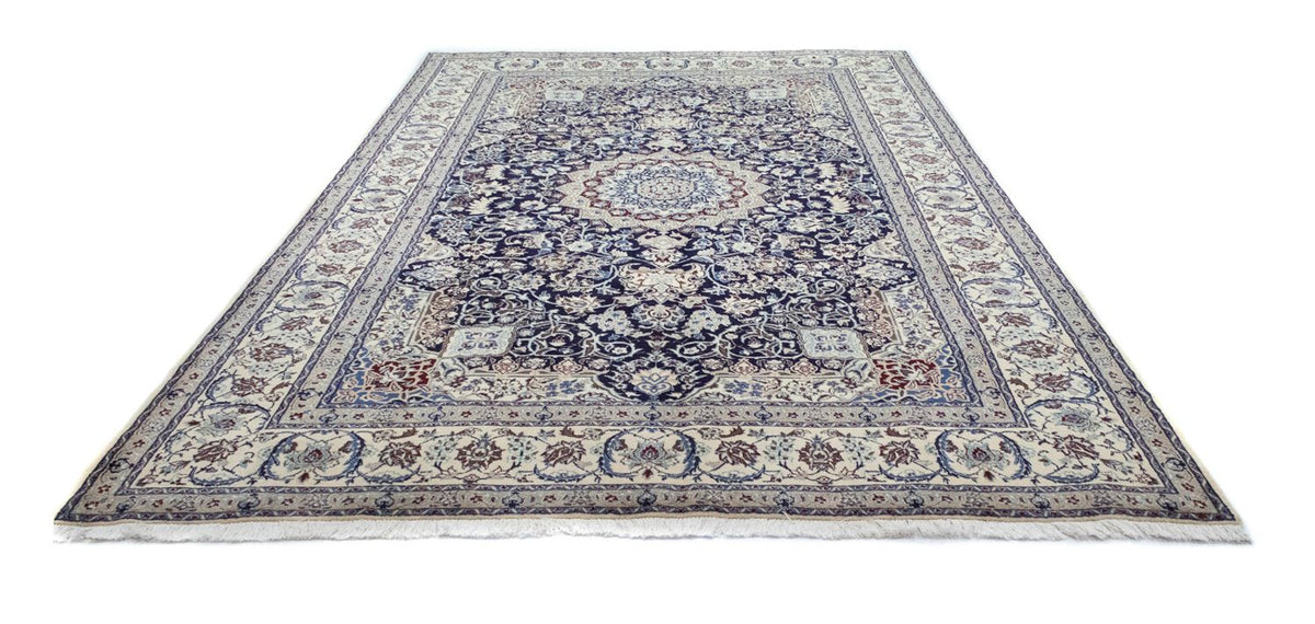 Tapis persan - Nain - Royal - 300 x 200 cm - bleu foncé