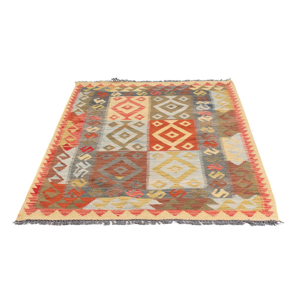 Tapis Kelim - Splash - 168 x 106 cm - multicolore