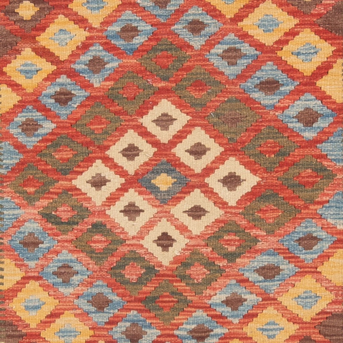 Tapis de couloir Tapis Kelim - Splash - 207 x 101 cm - multicolore