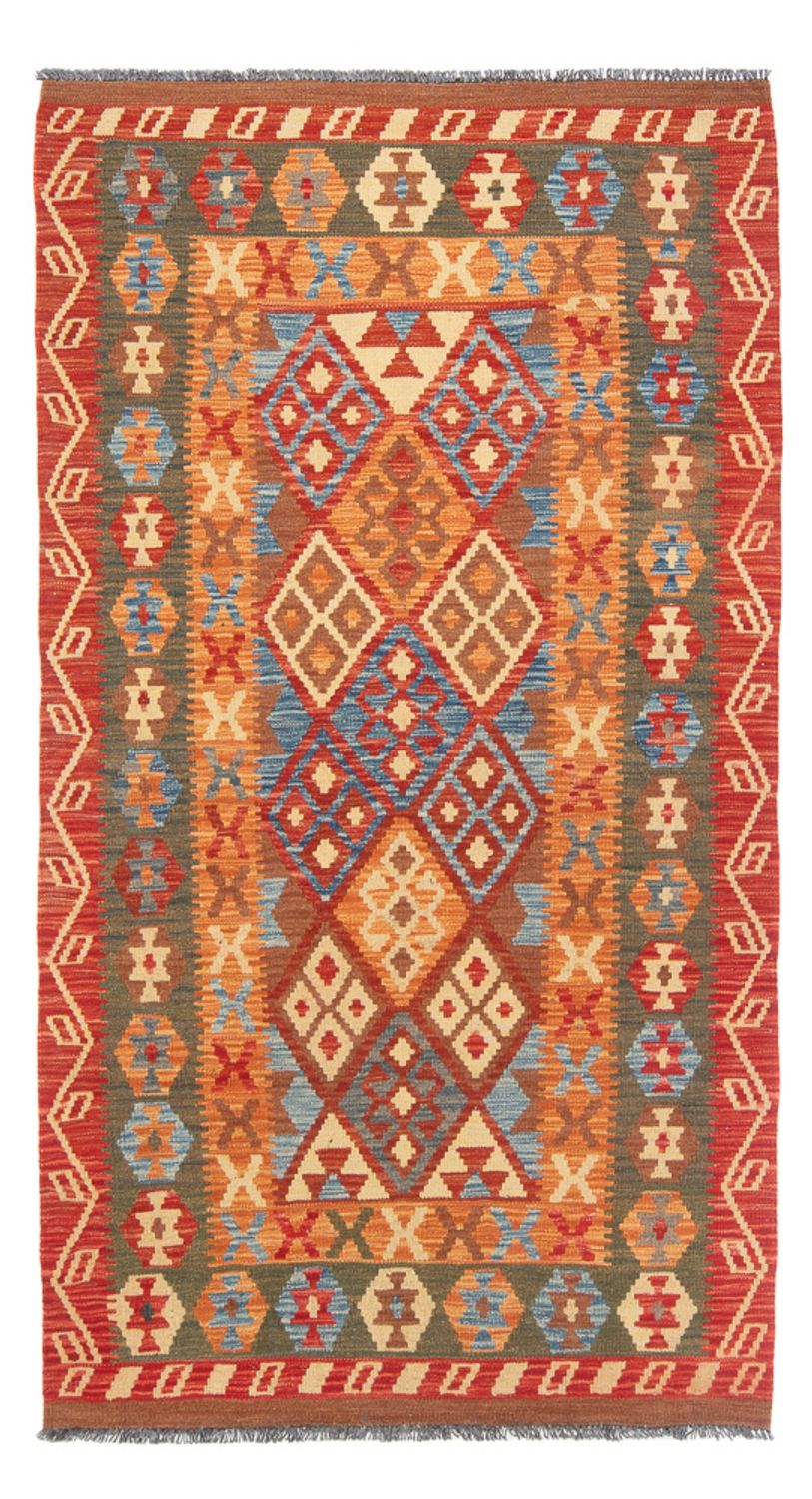 Tapis de couloir Tapis Kelim - Splash - 206 x 104 cm - multicolore