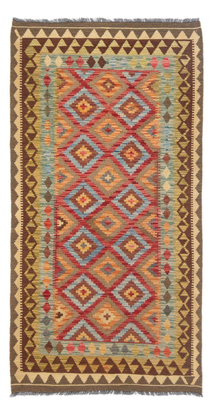 Tapis de couloir Tapis Kelim - Splash - 201 x 107 cm - multicolore