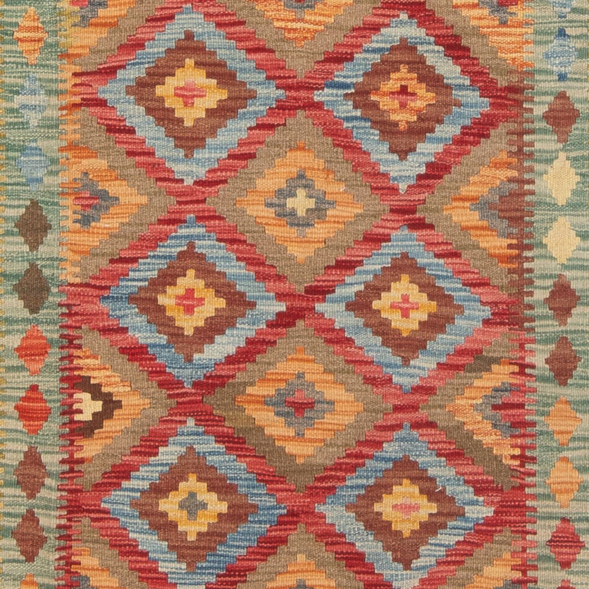Tapis de couloir Tapis Kelim - Splash - 201 x 107 cm - multicolore