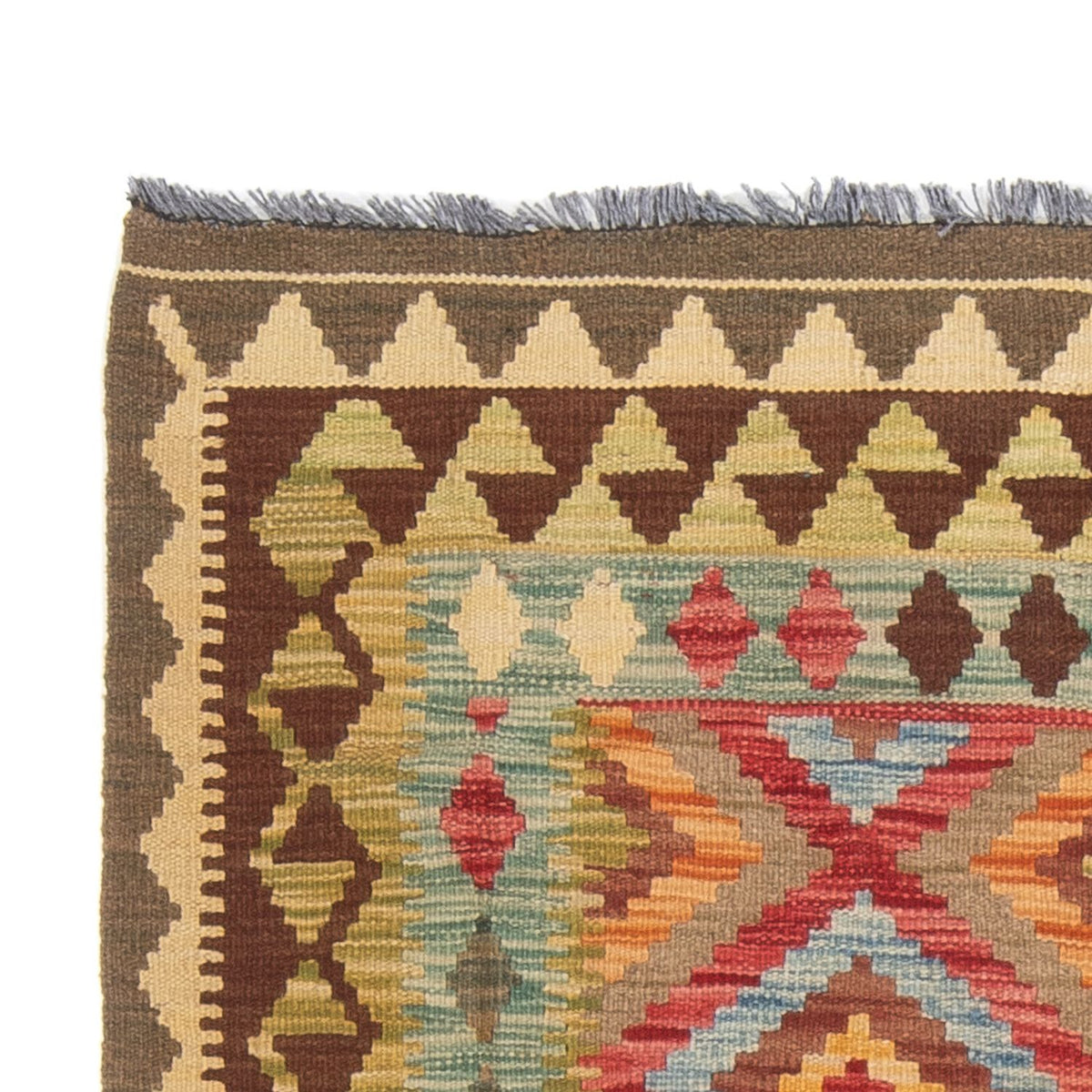 Tapis de couloir Tapis Kelim - Splash - 201 x 107 cm - multicolore