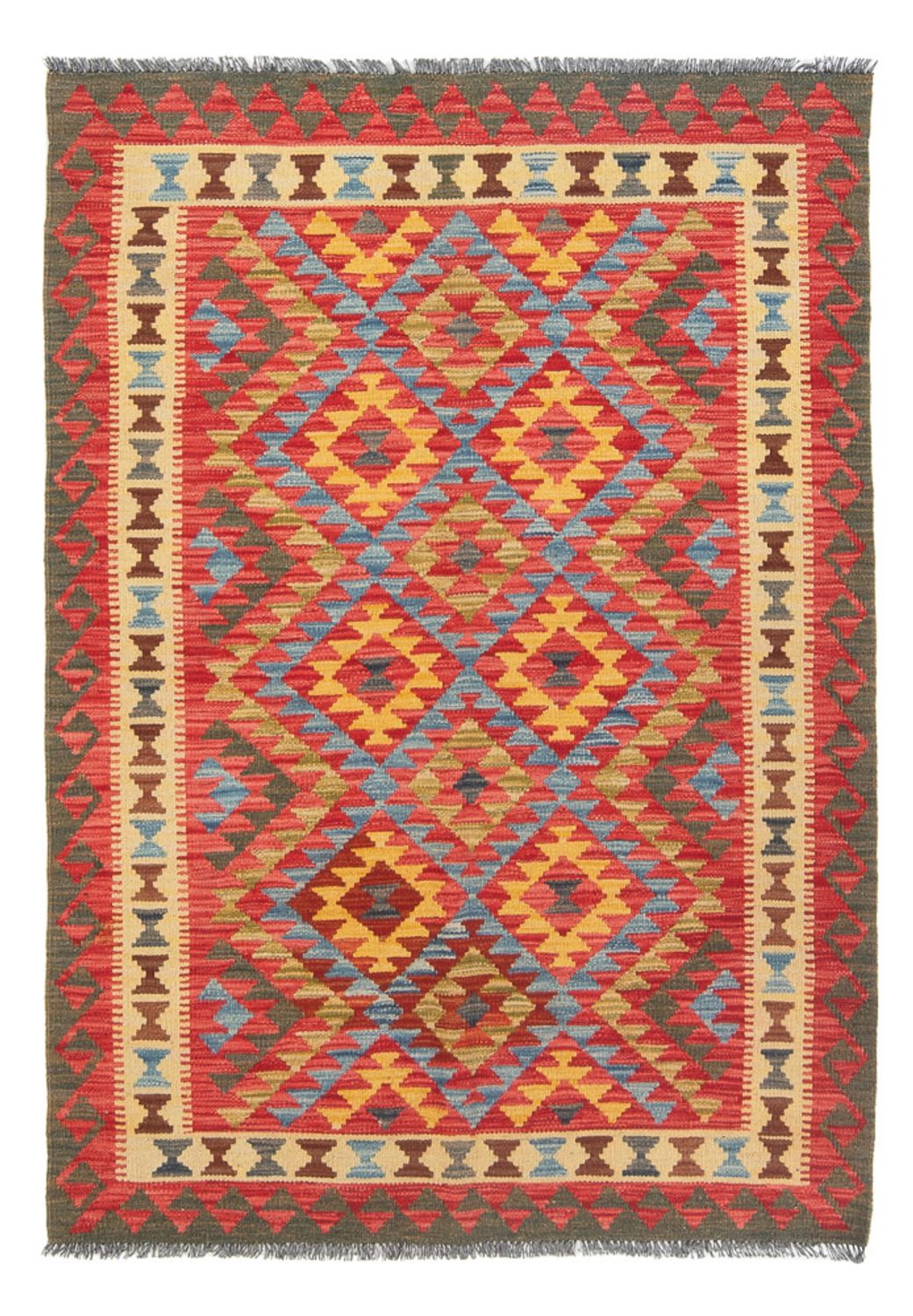 Tapis Kelim - Splash - 152 x 112 cm - multicolore