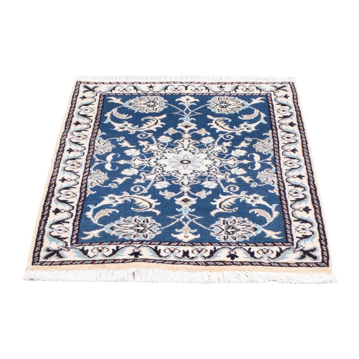 Tapis persan - Nain - 88 x 59 cm - bleu