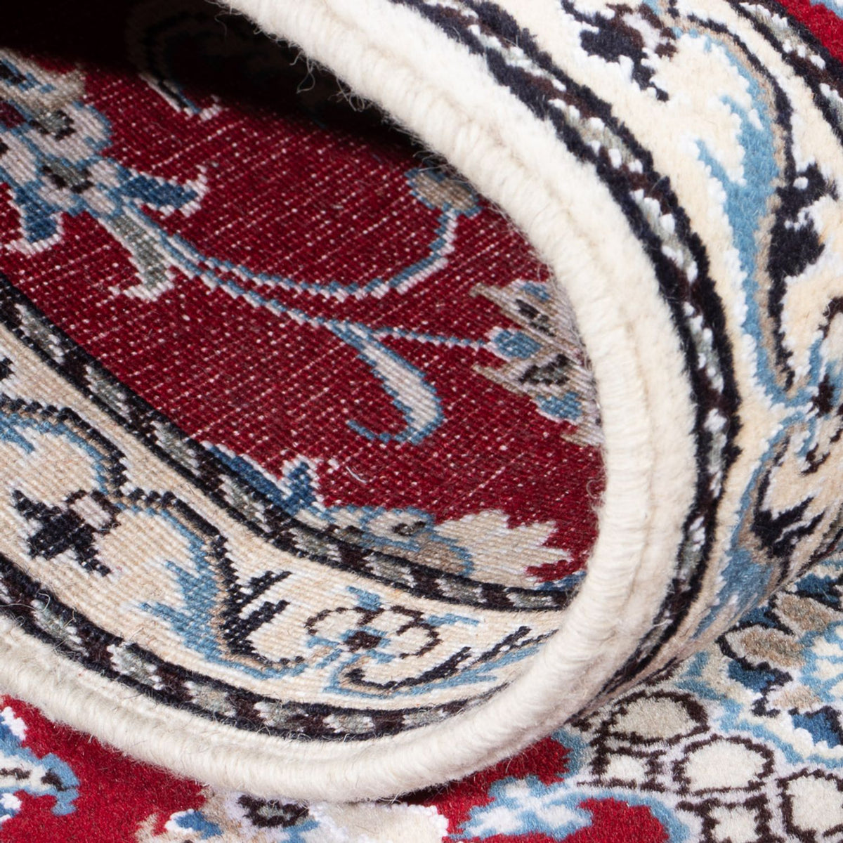 Tapis de couloir Tapis persan - Nain - 195 x 58 cm - rouge