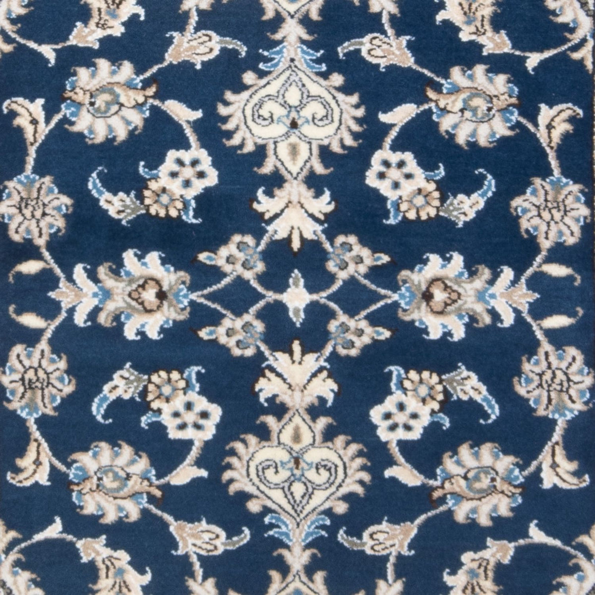Tapis de couloir Tapis persan - Nain - 200 x 79 cm - bleu de mer