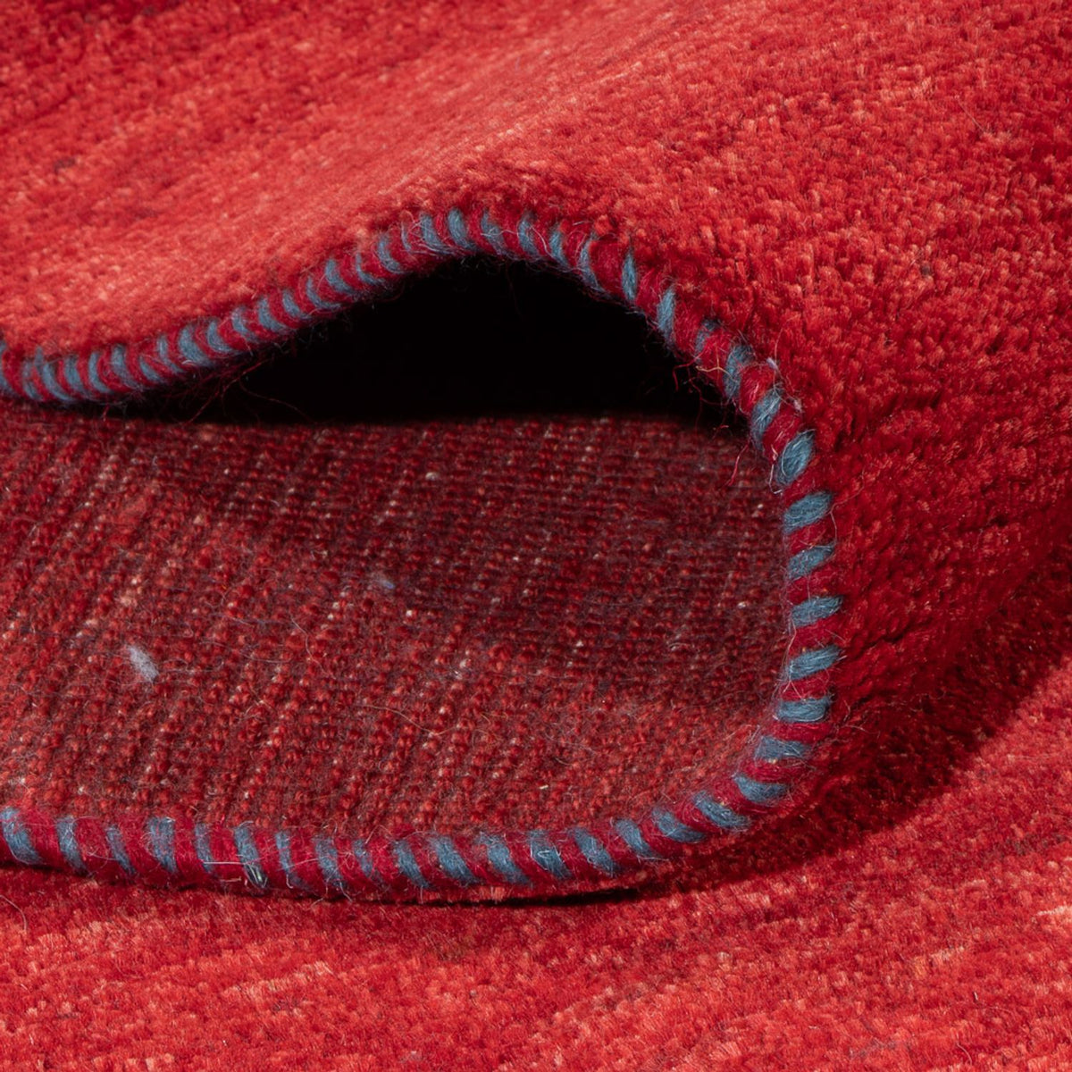 Tapis Gabbeh - Persan carré - 216 x 207 cm - rouge