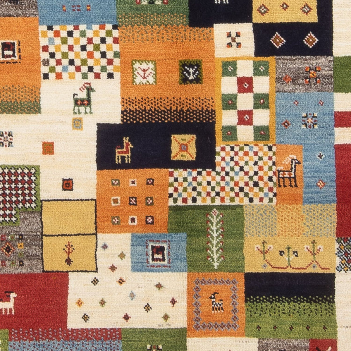 Tapis Gabbeh - Persan - 197 x 149 cm - multicolore