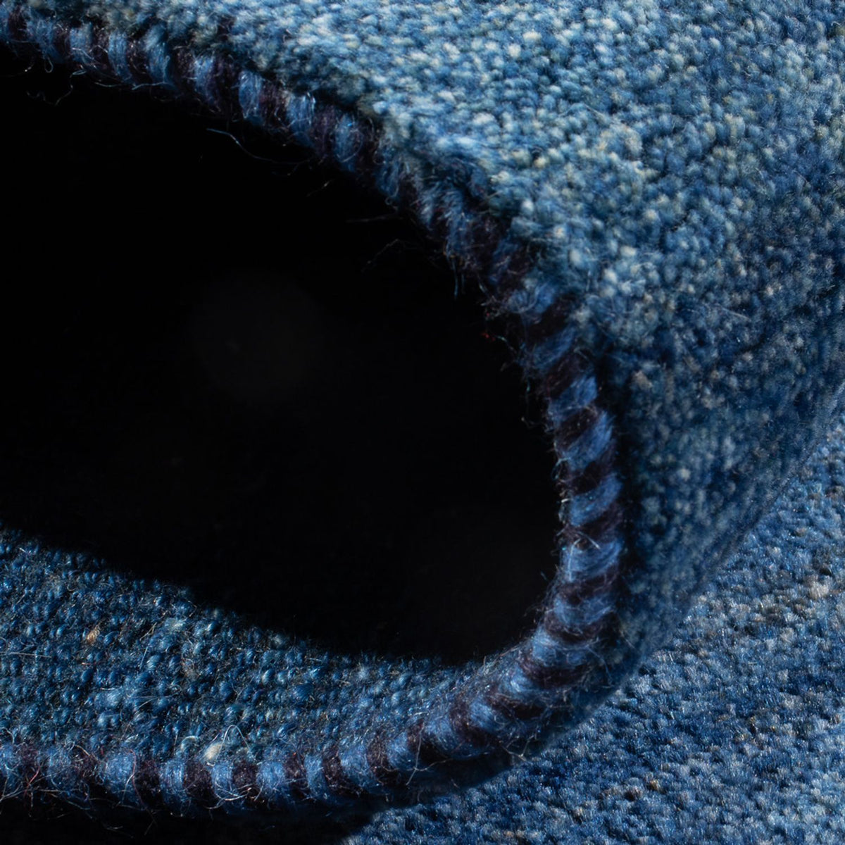 Tapis Gabbeh - Persan - 135 x 69 cm - bleu de mer
