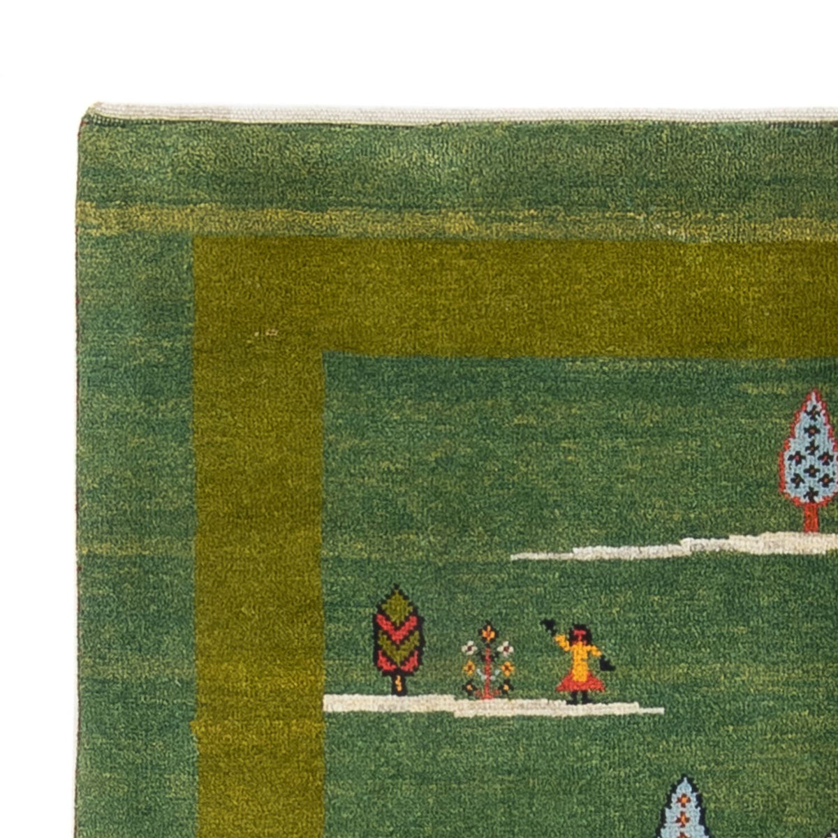 Tapis Gabbeh - Persan - 183 x 120 cm - vert