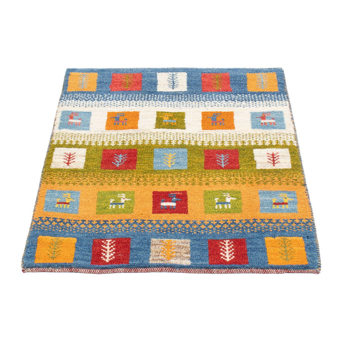 Tapis Gabbeh - Persan - 90 x 60 cm - multicolore