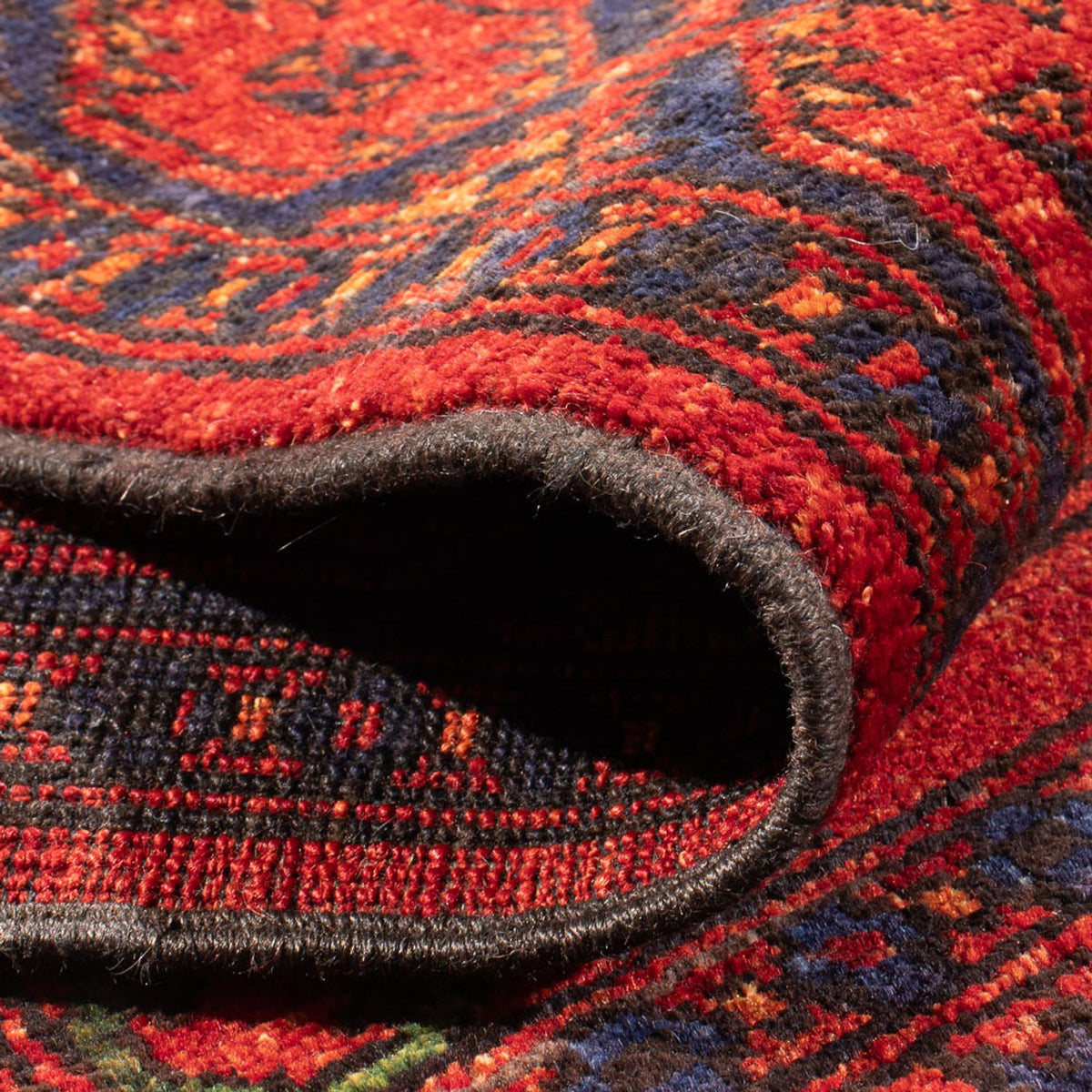 Tapis afghan - 136 x 82 cm - rouge