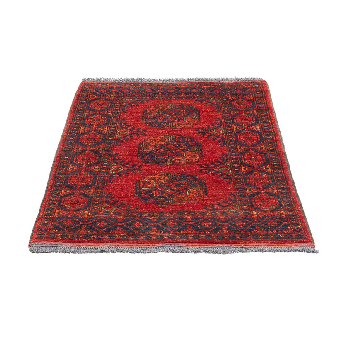 Tapis afghan - 136 x 82 cm - rouge