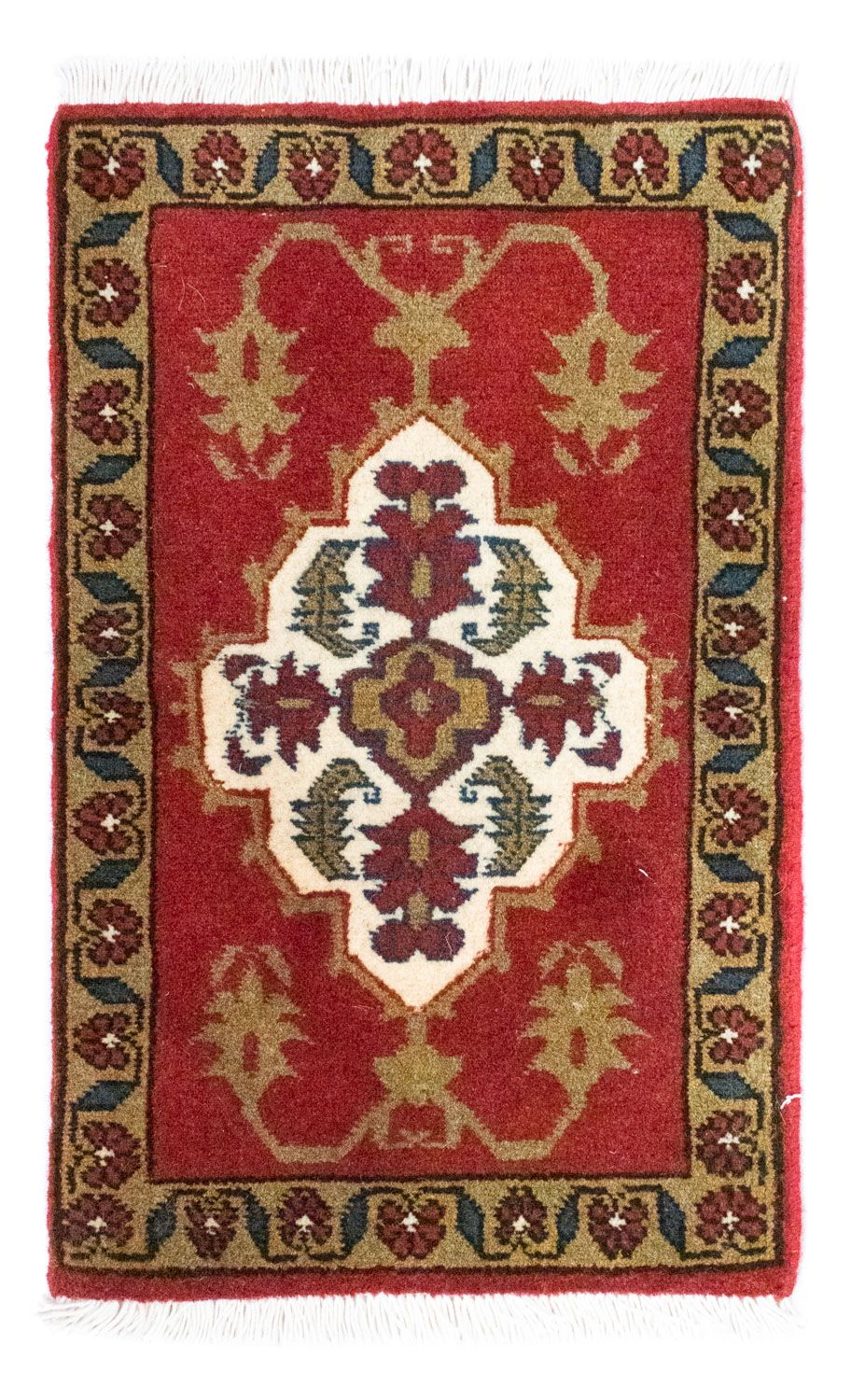 Tapis persan - Nomadic carré - 54 x 40 cm - rouge