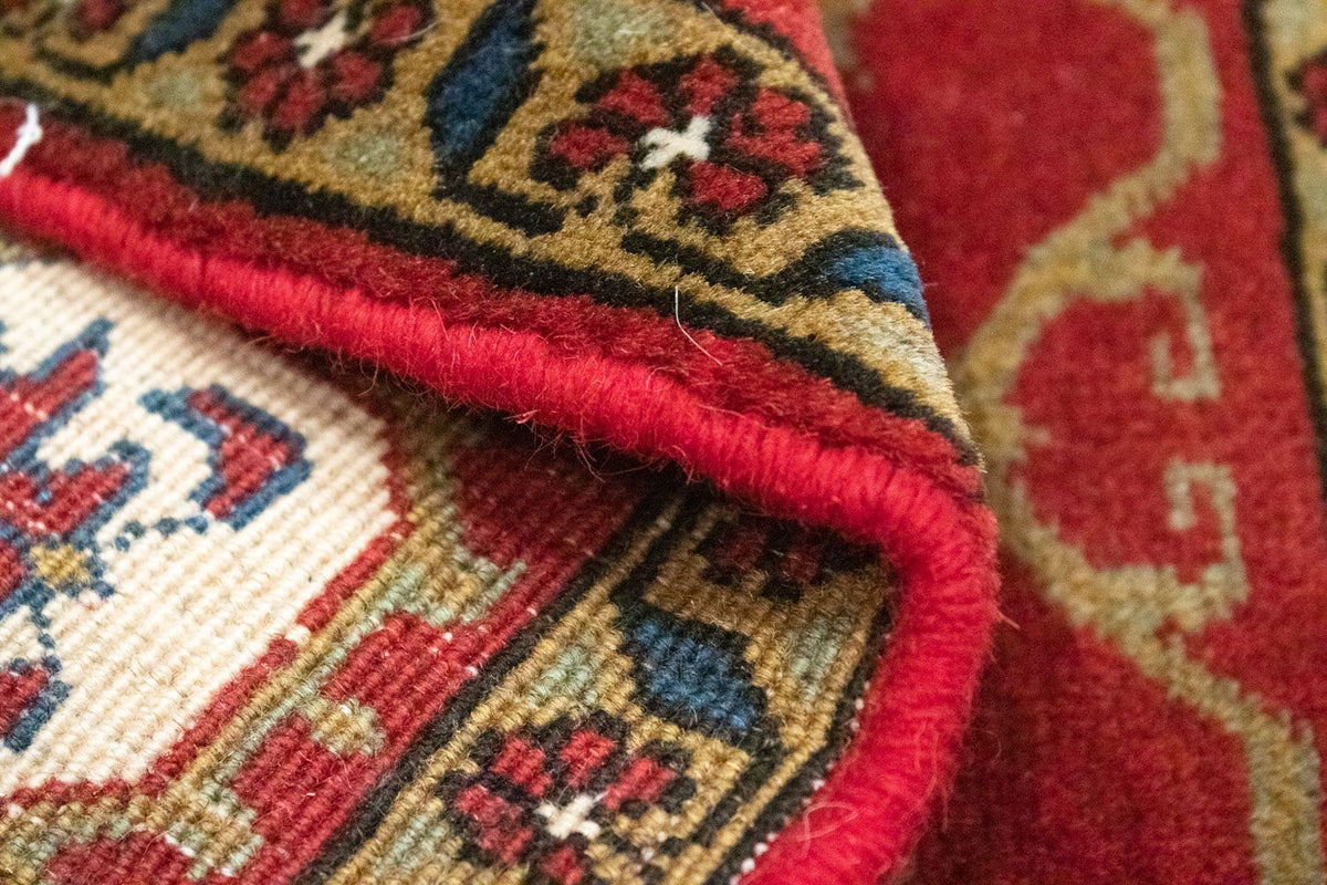 Tapis persan - Nomadic carré - 54 x 40 cm - rouge