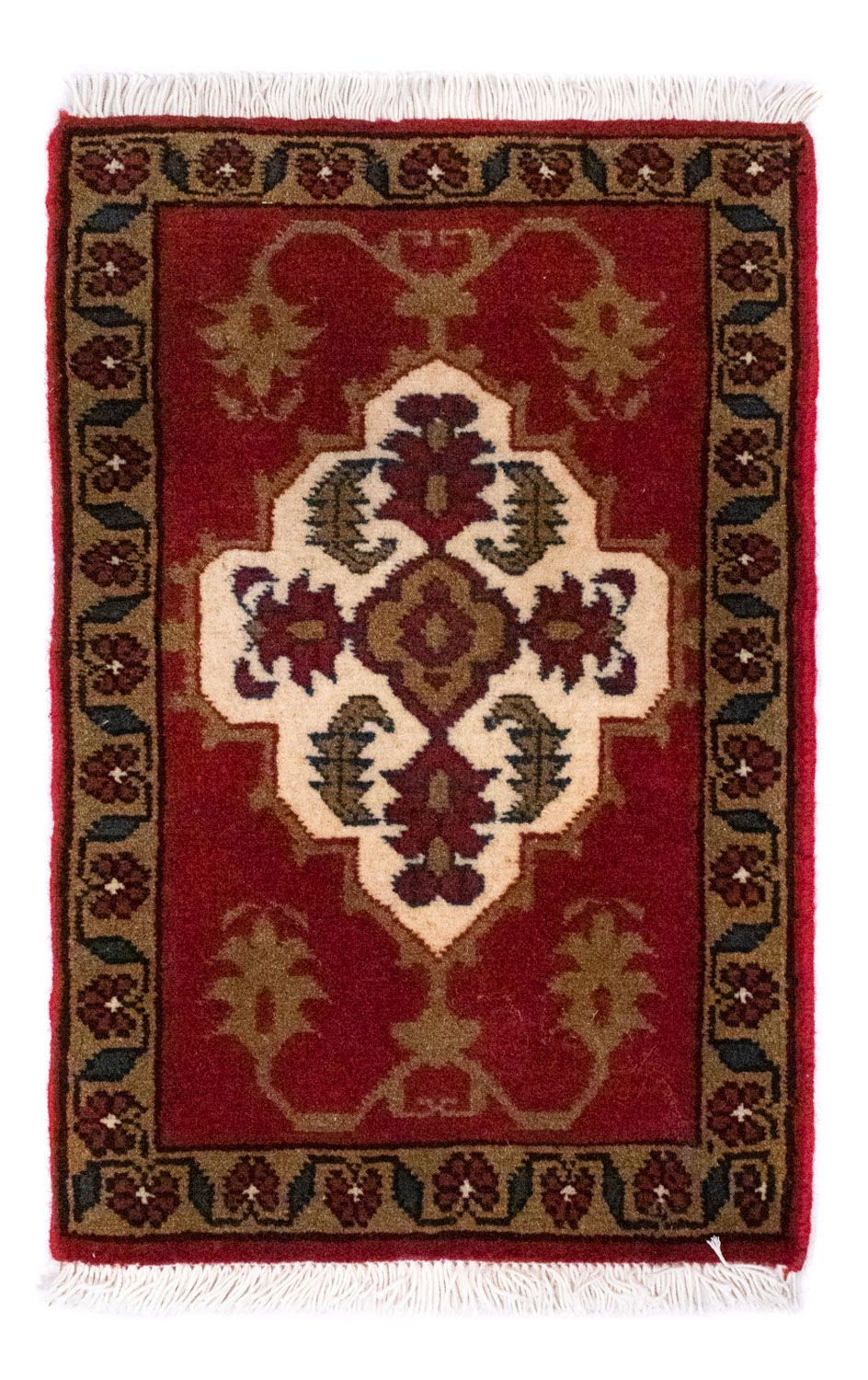 Tapis persan - Nomadic carré - 54 x 40 cm - rouge
