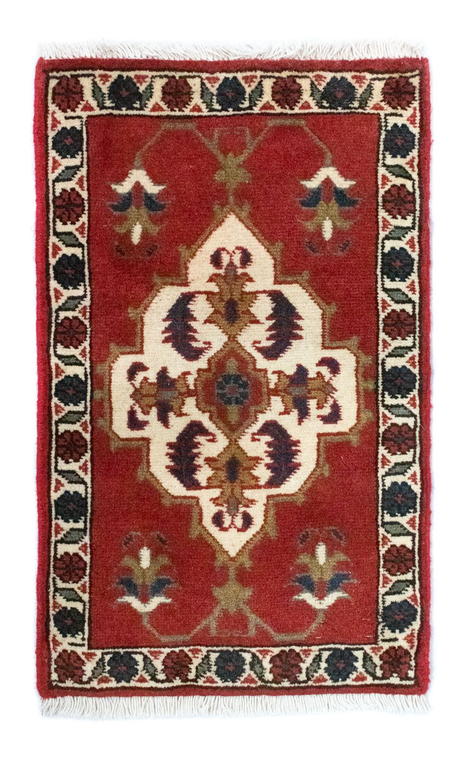 Tapis persan - Nomadic carré - 54 x 40 cm - rouge