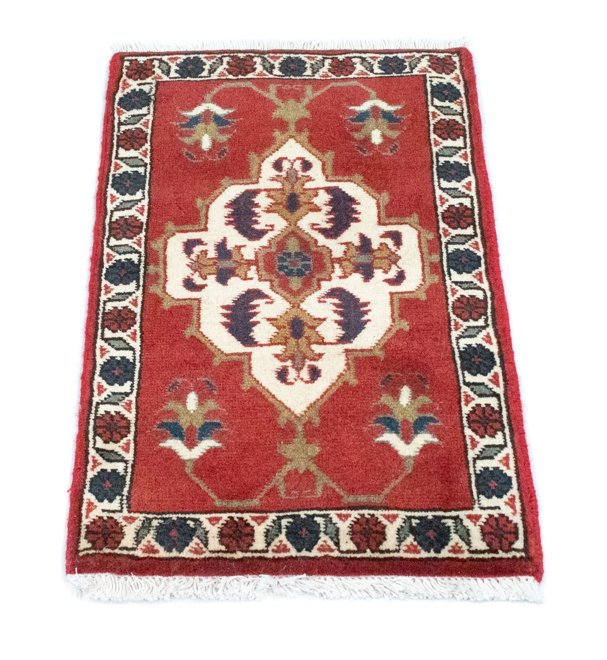 Tapis persan - Nomadic carré - 54 x 40 cm - rouge