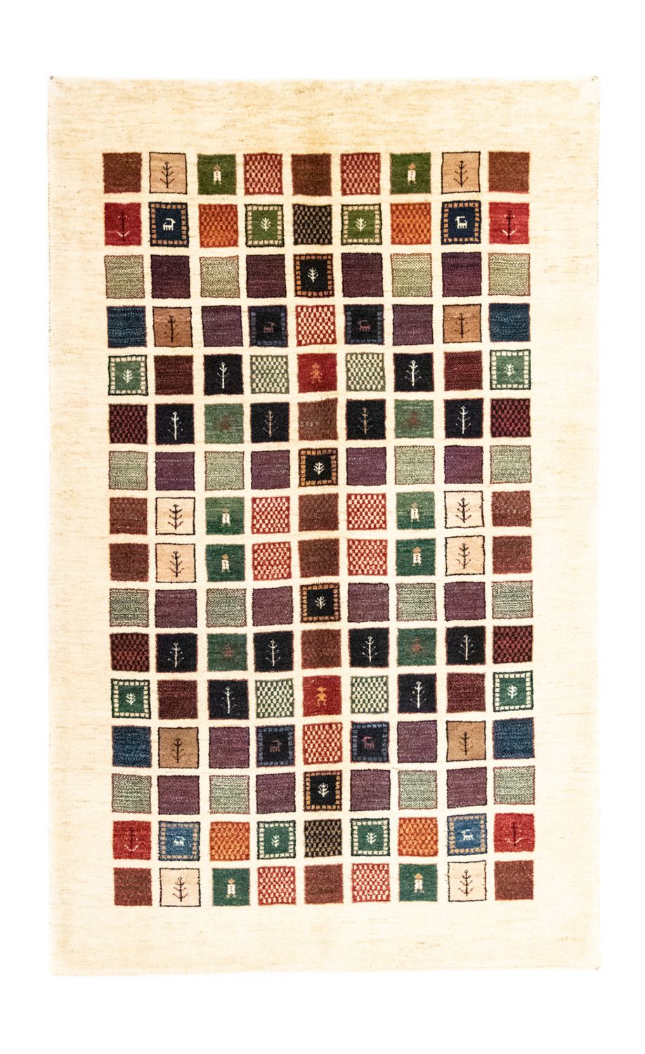 Tapis Gabbeh - Loribaft Persan - 247 x 152 cm - colorée