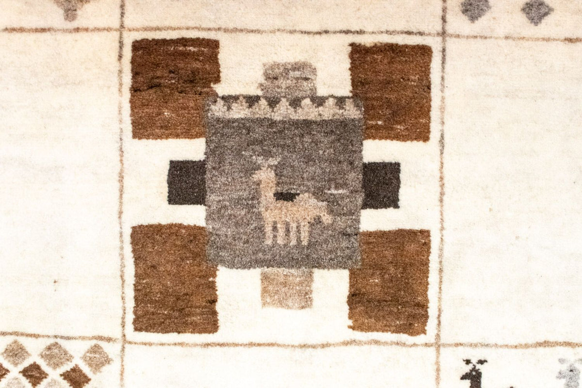 Tapis Gabbeh - Loribaft Persan - 219 x 157 cm - beige