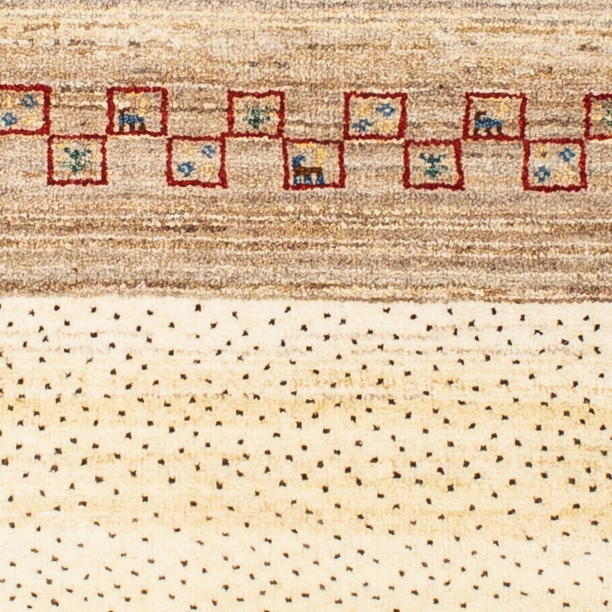 Tapis Gabbeh - Loribaft Persan - 138 x 79 cm - beige