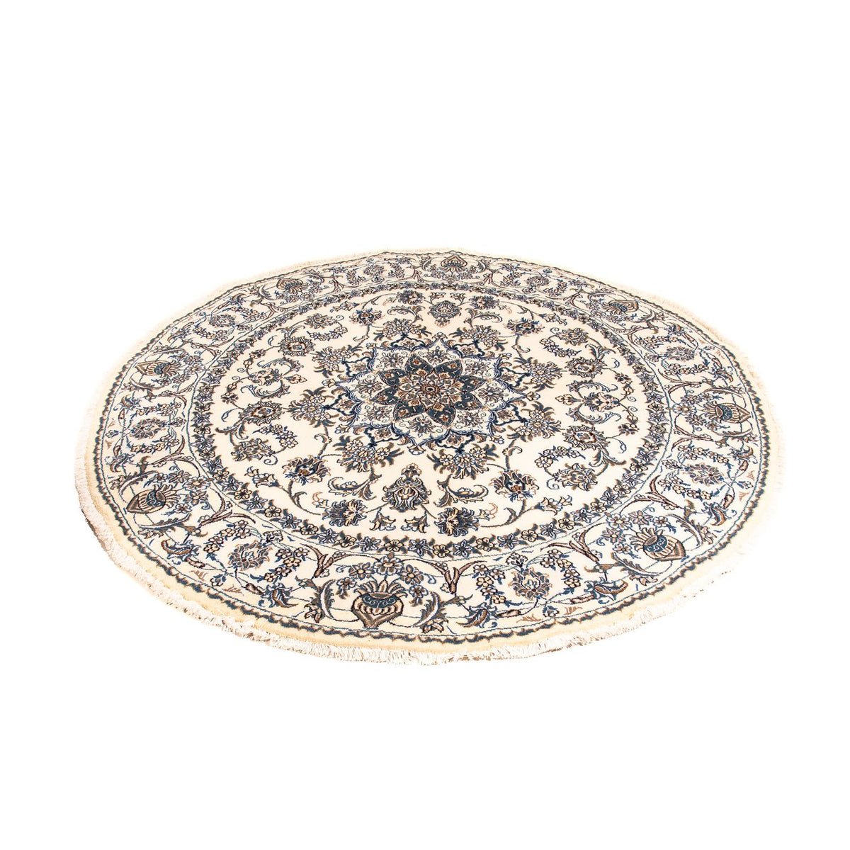 Tapis persan - Nain ronde  - 200 x 200 cm - beige