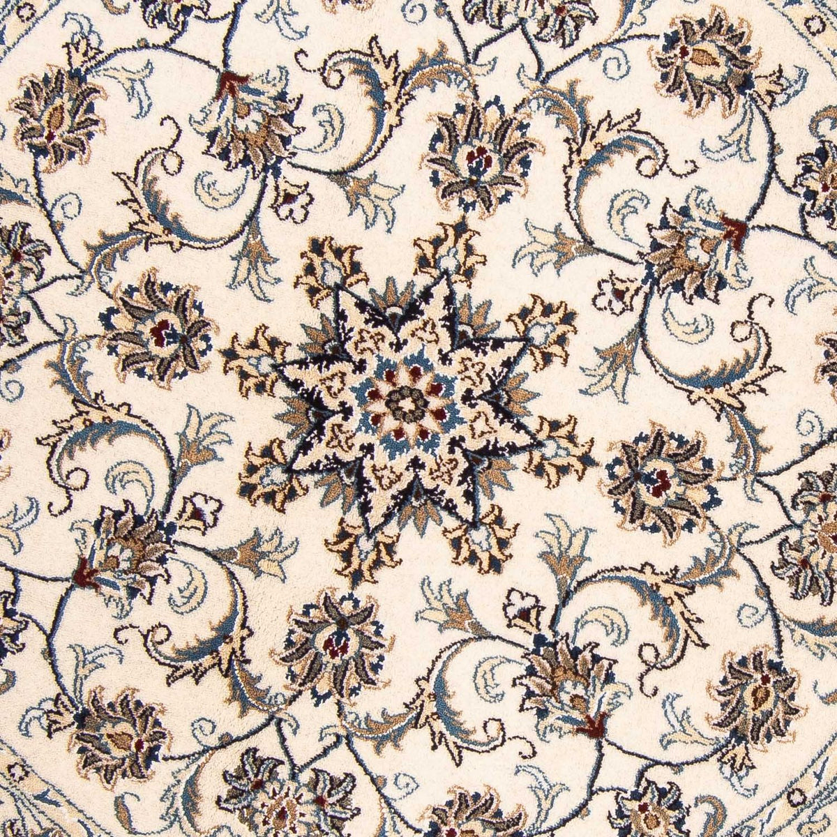Tapis persan - Nain ronde  - 150 x 150 cm - beige
