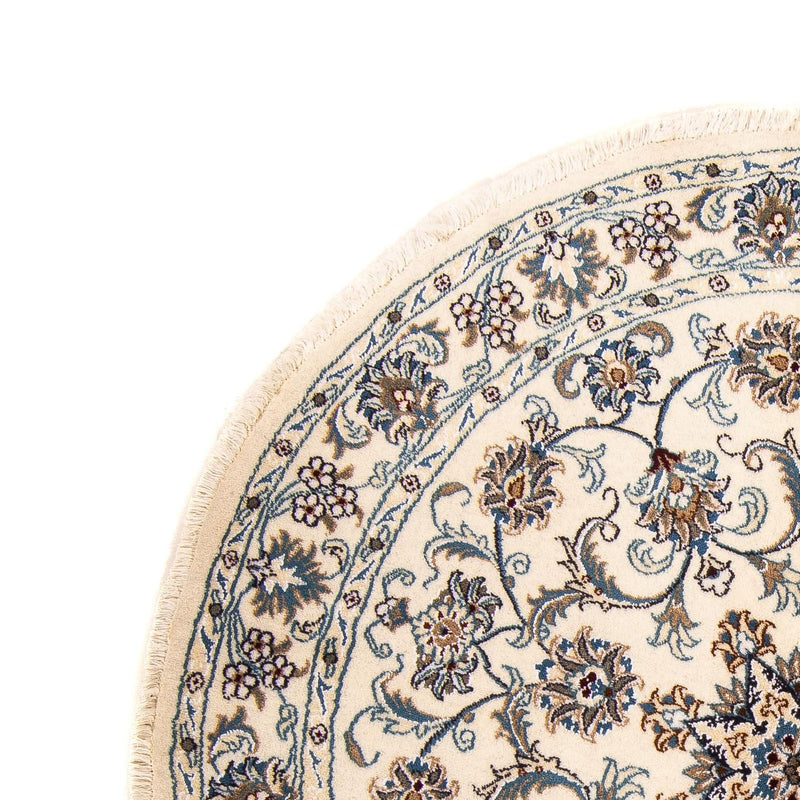 Tapis persan - Nain ronde  - 150 x 150 cm - beige